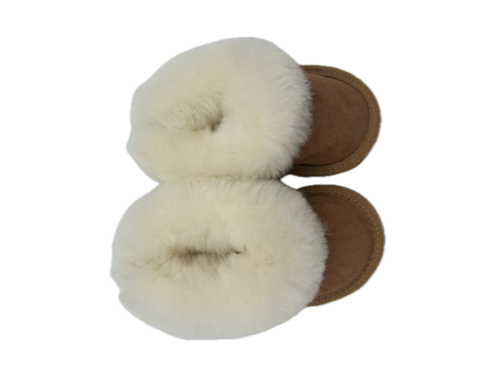 Chaussons Bébé En Daim Et Peau De Mouton - Taille 18-24 Mois, Couleur Beige, Neufs Sans Emballage, Marque LAMO